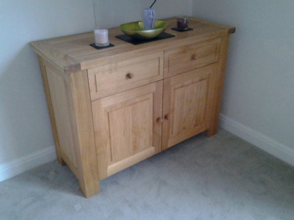 Charltons Bretagne 2 Door 2 Drawer Sideboard in the Natural Monocoat finish in a customer's home