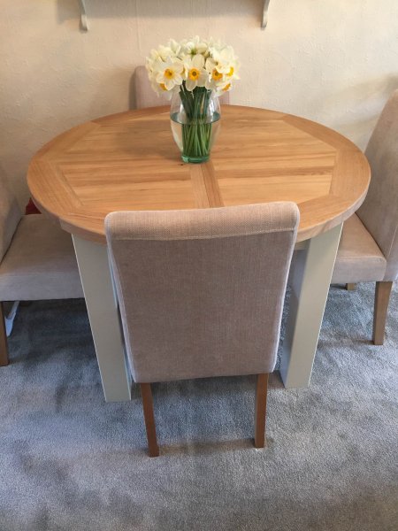 Charltons Bretagne Round Dining Table in a customer's home