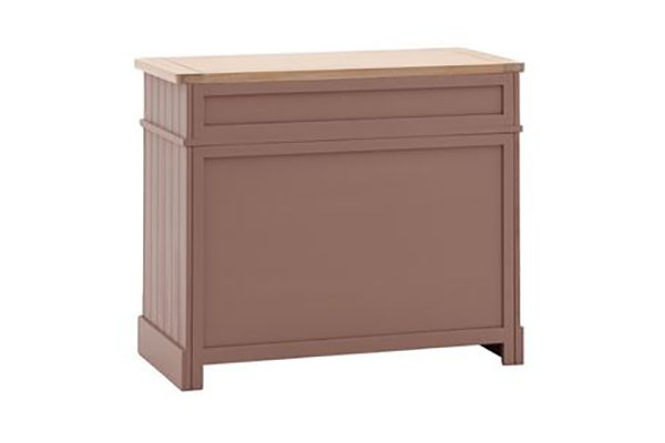 Gallery Direct Eton Contemporary Clay Painted / Oak 2 Door Sideboard - Image showing the back of the sideboard