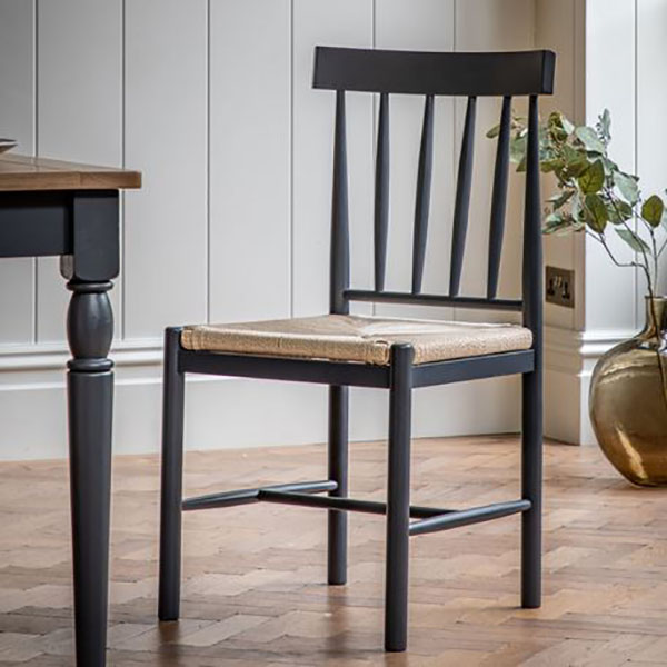  Gallery Direct Eton Contemporary Meteor Painted / Oak Dining Chair