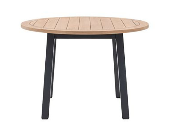 Gallery Direct Eton Contemporary Meteor Painted / Oak Round Dining Table