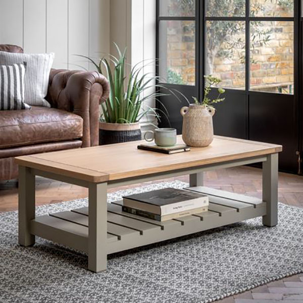 Gallery Direct Eton Contemporary Prairie Painted / Oak Coffee Table