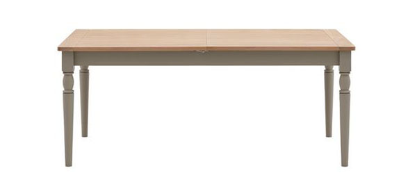 Gallery Direct Eton Contemporary Prairie Painted / Oak Extending Dining Table