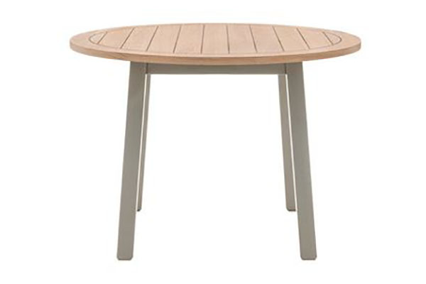 Gallery Direct Eton Contemporary Prairie Painted / Oak Round Dining Table