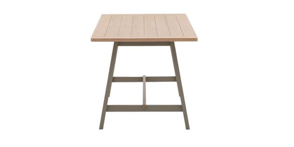 Gallery Direct Eton Contemporary Prairie Painted / Oak Trestle Dining Table