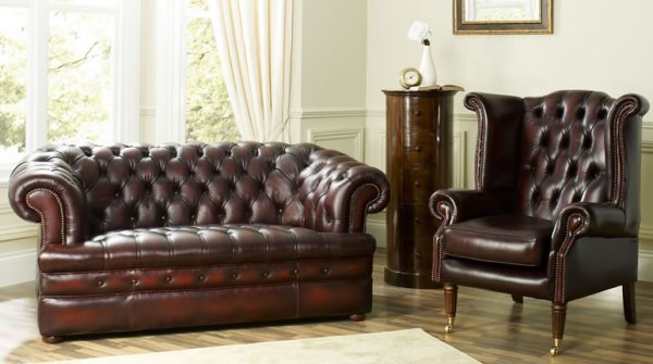 The Sofa Collection Baron Vintage Leather Chesterfield Sofa by Forest Sofa
