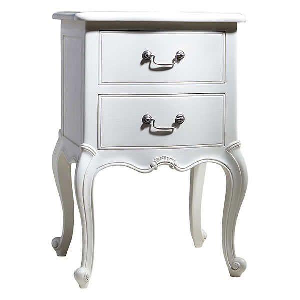 Harvest Direct Chateau vanilla White Bedside Table