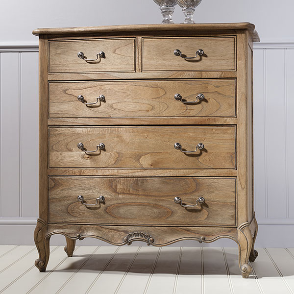 Harvest Direct Chateau weathered 5 Drawer Chest of Drawers