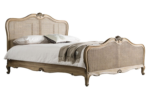 Harvest Direct Chateau weathered 5Ft King Size Cane Bed