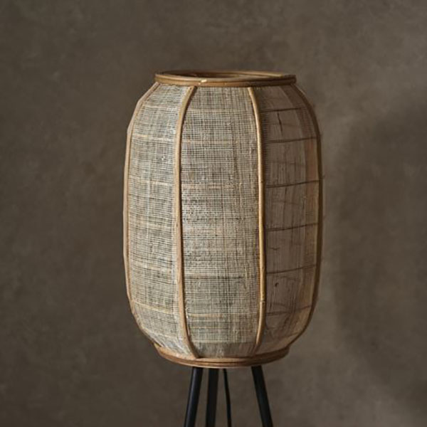 Harvest Direct Zaire Floor Standing Lamp - Close up image of the handmade lamp shade