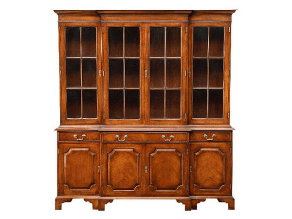 Norfolk Cabinet Makers Large Mahogany Breakfront Library Bookcase
