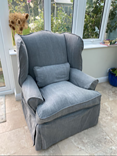 Tetrad Naomi Chair with new replacement covers using Tetrad fabric