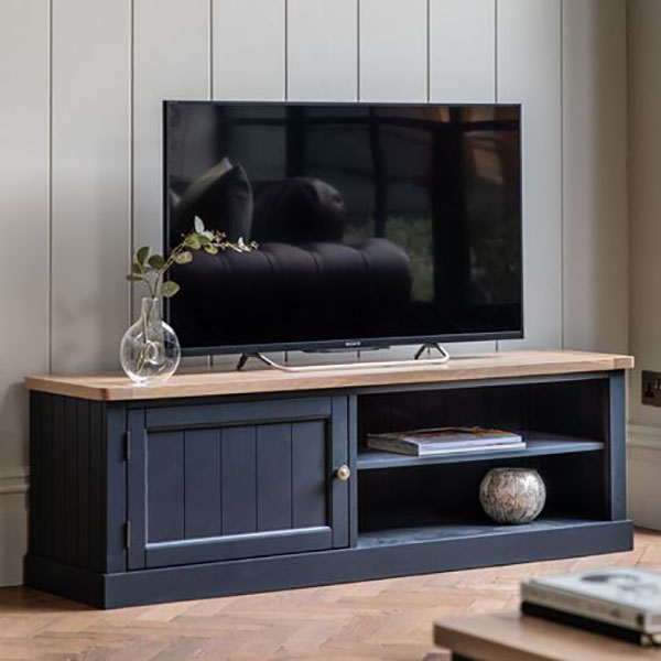 Gallery Direct Eton Contemporary Meteor Painted / Oak Media Unit