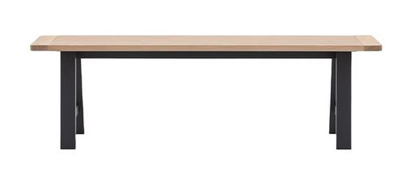 Gallery Direct Eton Contemporary Meteor Painted / Oak Trestle Bench