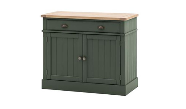 Gallery Direct Eton Contemporary Moss Painted / Oak 2 Door Sideboard