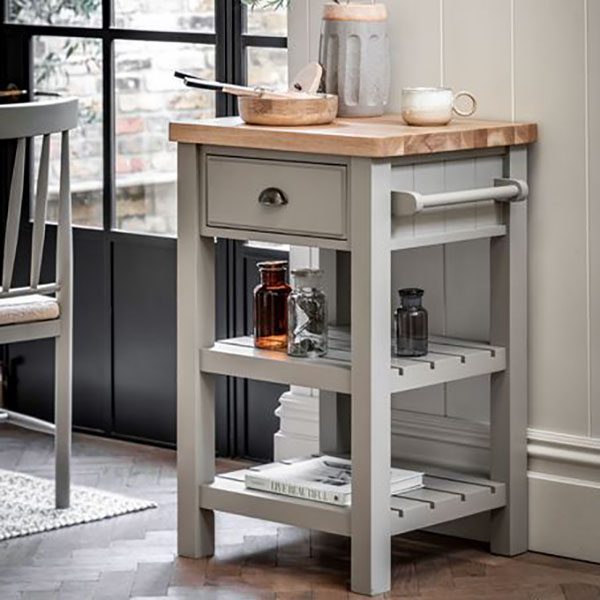 Gallery Direct Eton Contemporary Prairie Painted / Oak Butchers Block