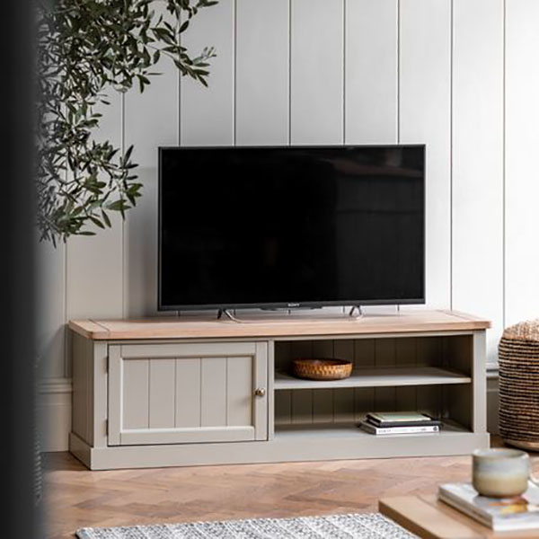 Gallery Direct Eton Contemporary Prairie Painted / Oak Media Unit