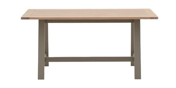 Gallery Direct Eton Contemporary Prairie Painted / Oak Trestle Dining Table