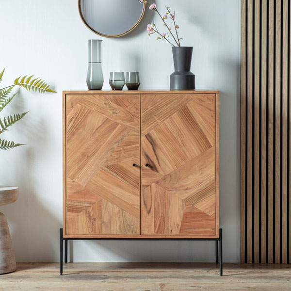 Gallery Direct Oklahoma Contemporary 2 Door Drinks Cabinet