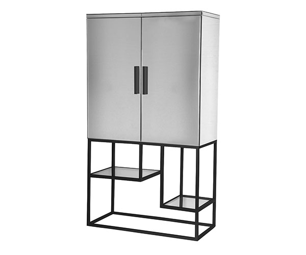 Gallery Direct Pippard Black Contemporary Bar Cabinet
