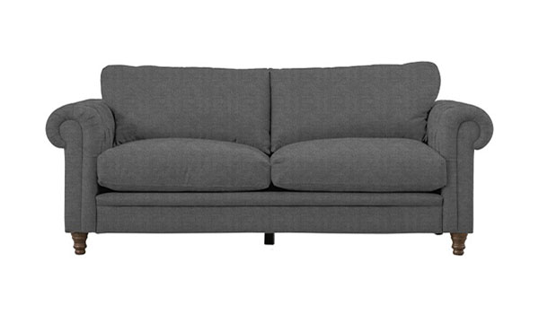Gallery Direct Model 1 3 seater sofa shown here in Modena Smoke fabric