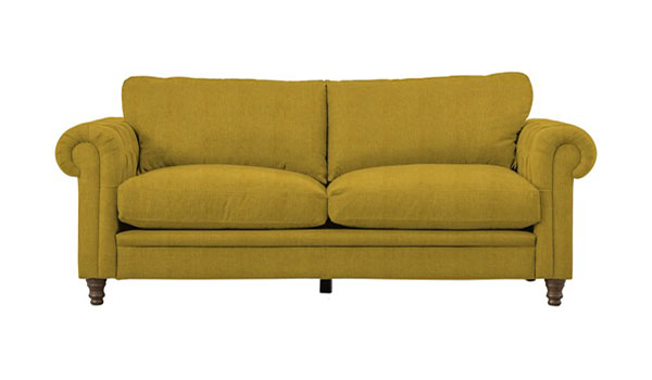 Gallery Direct Model 1 3 seater sofa shown here in Placido Saffron fabric