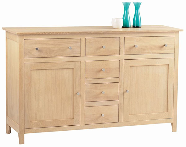 Corndell Nimbus Oak Long 6 Drawer Sideboard