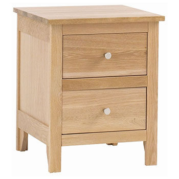 Corndell Nimbus Oak 2 Drawer Bedside Chest