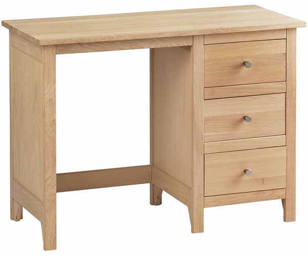 Corndell Nimbus Oak Single Pedestal Dressing Table