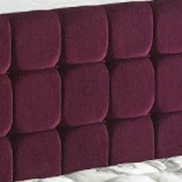 Dorchester Headboard shown here in Aubergine fabric