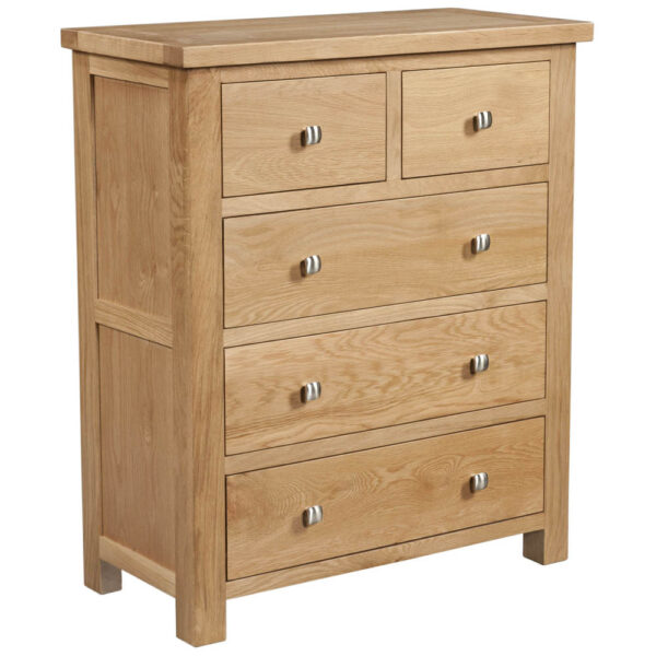 Devonshire Living Dorset Natural Oak 2+3 Chest of Drawers