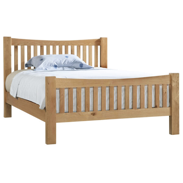 Devonshire Living Dorset Natural Oak 4Ft 6" Double Slatted Bed