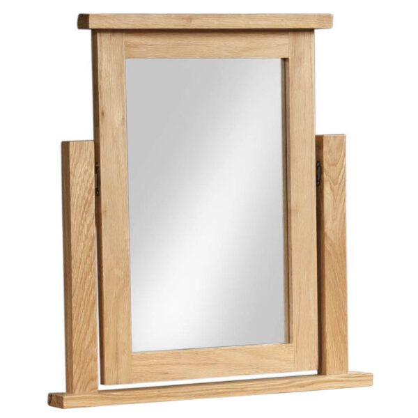 Devonshire Living Dorset Natural Oak Dressing Table Mirror
DOR023
Height: 590mm
Width: 530mm
Depth: 60mm
Price: £