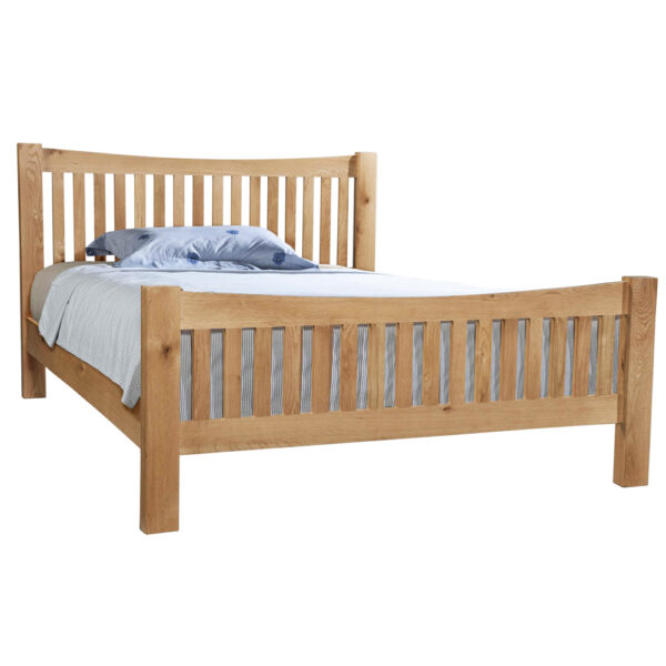 Devonshire Living Dorset Natural Oak 5Ft King Sized Slatted Bed