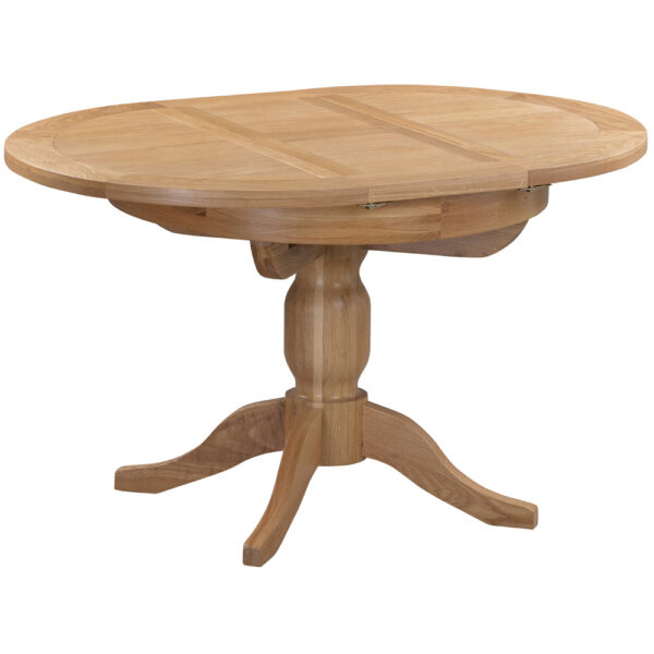 Devonshire Living Dorset Natural Oak Round Butterfly Extending Dining Table