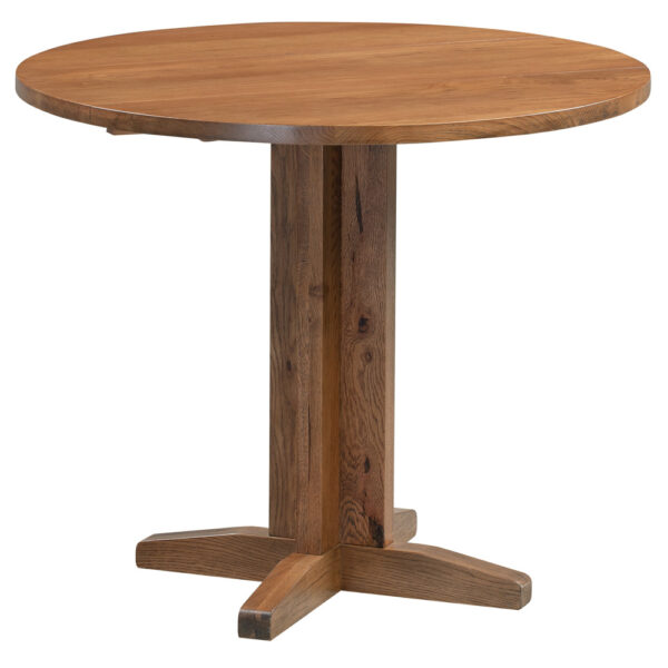 Devonshire Living Dorset Rustic Oak Round Drop Leaf Dining Table