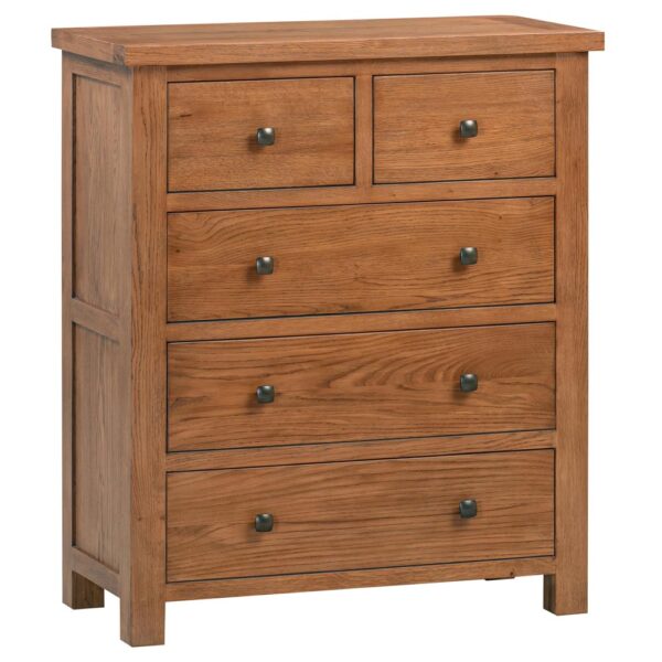 Devonshire Living Dorset Rustic Oak 2+3 Chest of Drawers