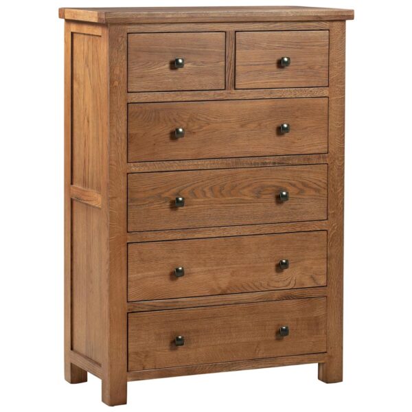 Devonshire Living Dorset Rustic Oak 2+4 Chest of Drawers