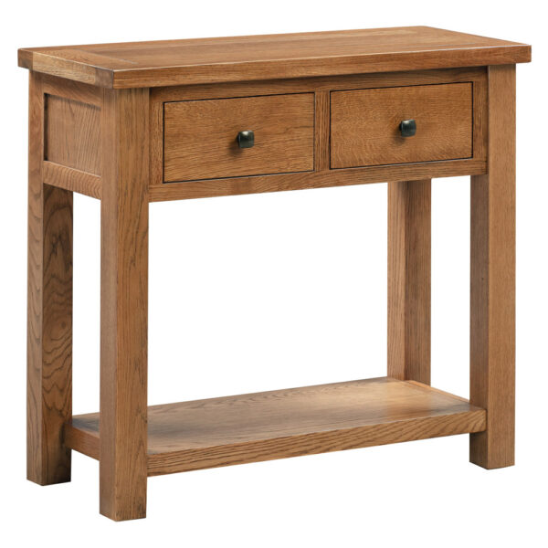 Devonshire Living Dorset Rustic Oak 2 Drawer Console Table