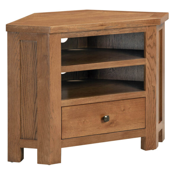 Devonshire Living Dorset Rustic Oak Corner TV Unit