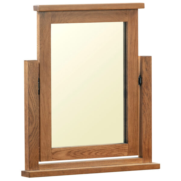 Devonshire Living Dorset Rustic Oak Dressing Table Mirror
DOR023
Height: 590mm
Width: 530mm
Depth: 60mm
Price: £