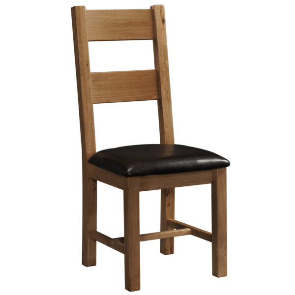 Devonshire Living Dorset Rustic Oak Ladder Back Dining Chair
