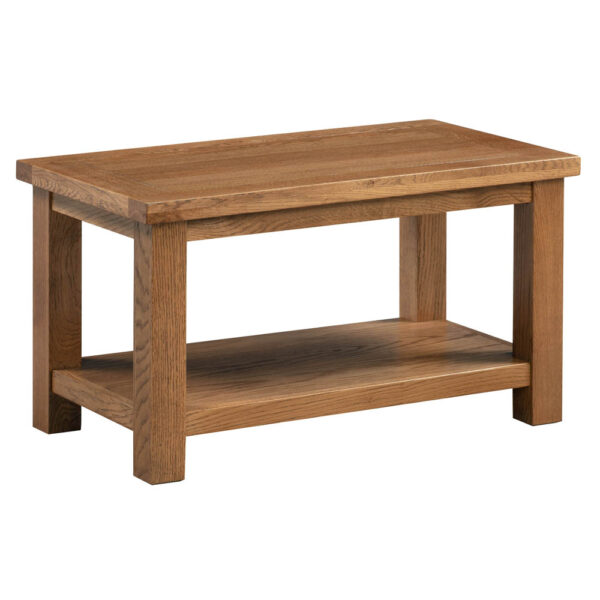Devonshire Living Dorset Rustic Oak Small Coffee Table with Shelf