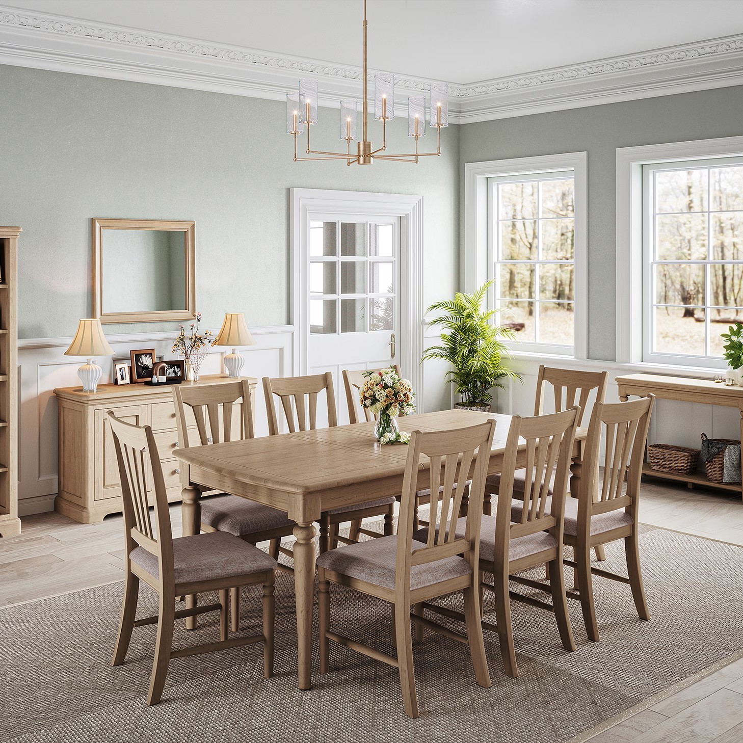 Devonshire Living Lydford Oak Medium Extending Dining Table