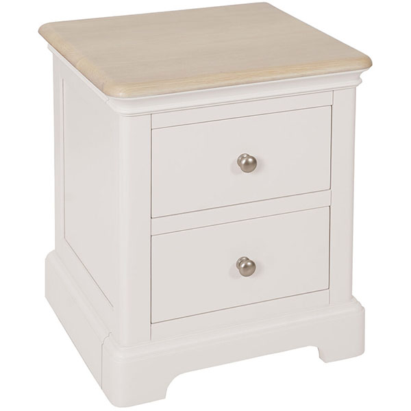 Devonshire Living Lydford Oak Painted 2 Drawer Bedside
