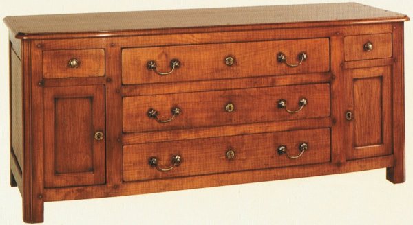 Felix Monge 19th C Vestry Chest of Drawers