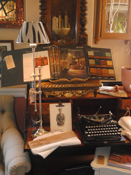 Felix Monge 19th C Clerk's Drop Front Bureau on display in our Southport furniture showrooms