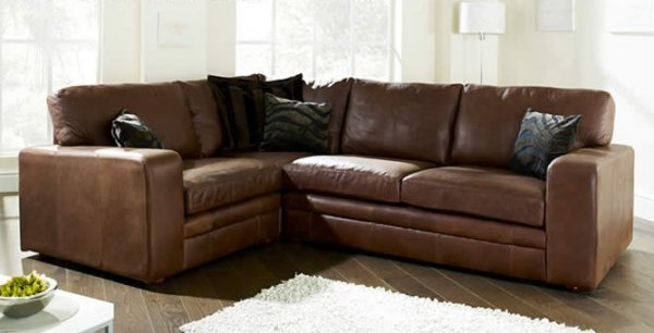 The Sofa Collection Modular Corner Unit Premium Leather Sofa by Forest Sofa