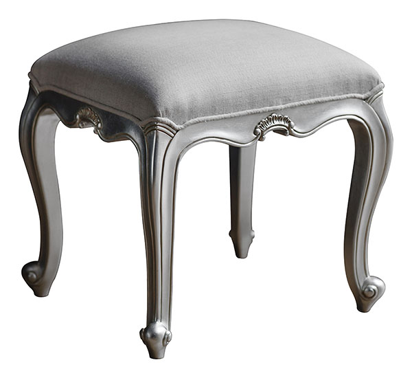 Gallery Direct Chic Silver Dressing Table Stool
