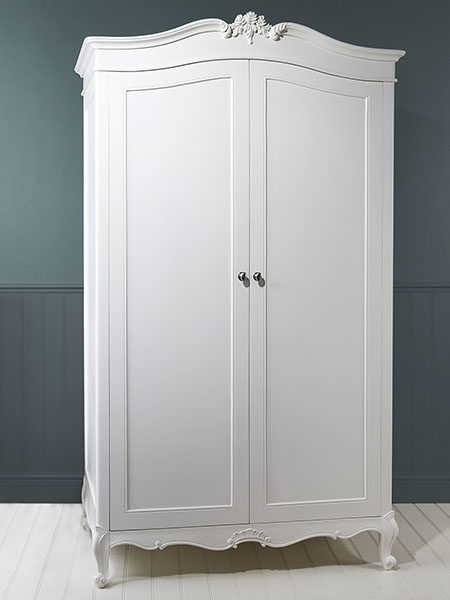 Gallery Direct Chic Vanilla White 2 Door Wardrobe / Armoire